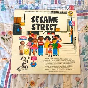 Sesame Street record and album cover